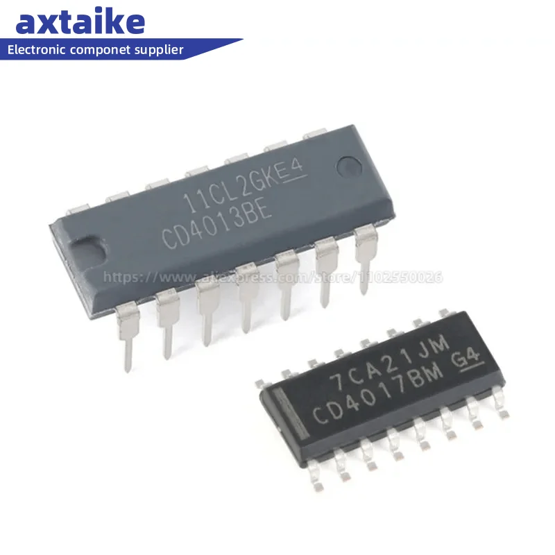 

10PCS CD4011BE CD4001BE CD4013BE CD4017BE DIP CD4011BM CD4001BM CD4013BM CD4017BM 96 SOIC-14/16 IC CMOS Dual D-Type Flip-Flop