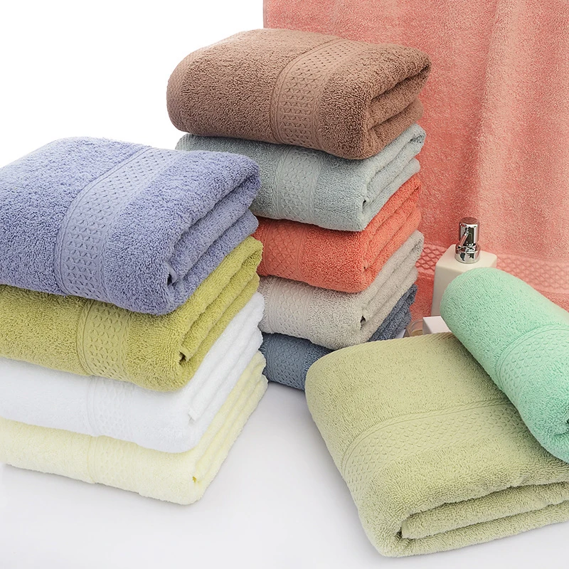 100% Cotton Adult Thickened Durable Towel  Soft Quick Dry  Absorbent Solid color Face Towel  bath household cotton face towel 3