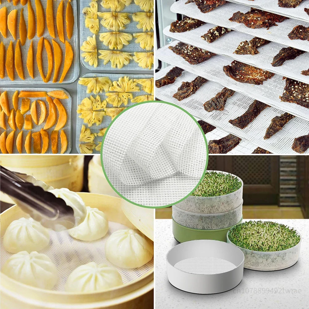 Silicone baking mat Silicone baking tray Silicone dehydrator sheets 15.7x15.7 inch reusable tray liners 10Pcs