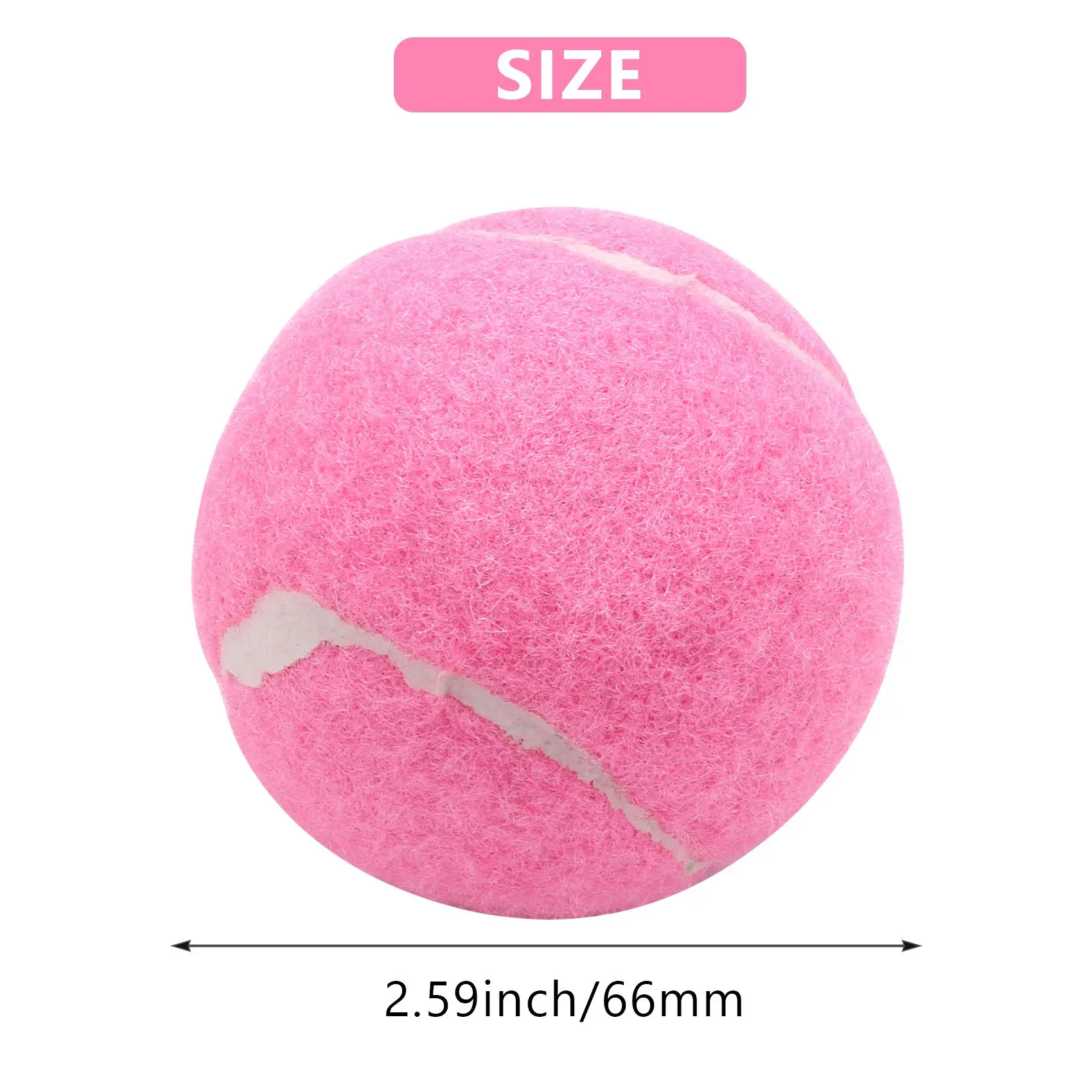 Tennis Balls 6Pcs Pack 66mm Wear-Resistant Elastic Training Tennis Balls For Club Ladies Beginners Practice