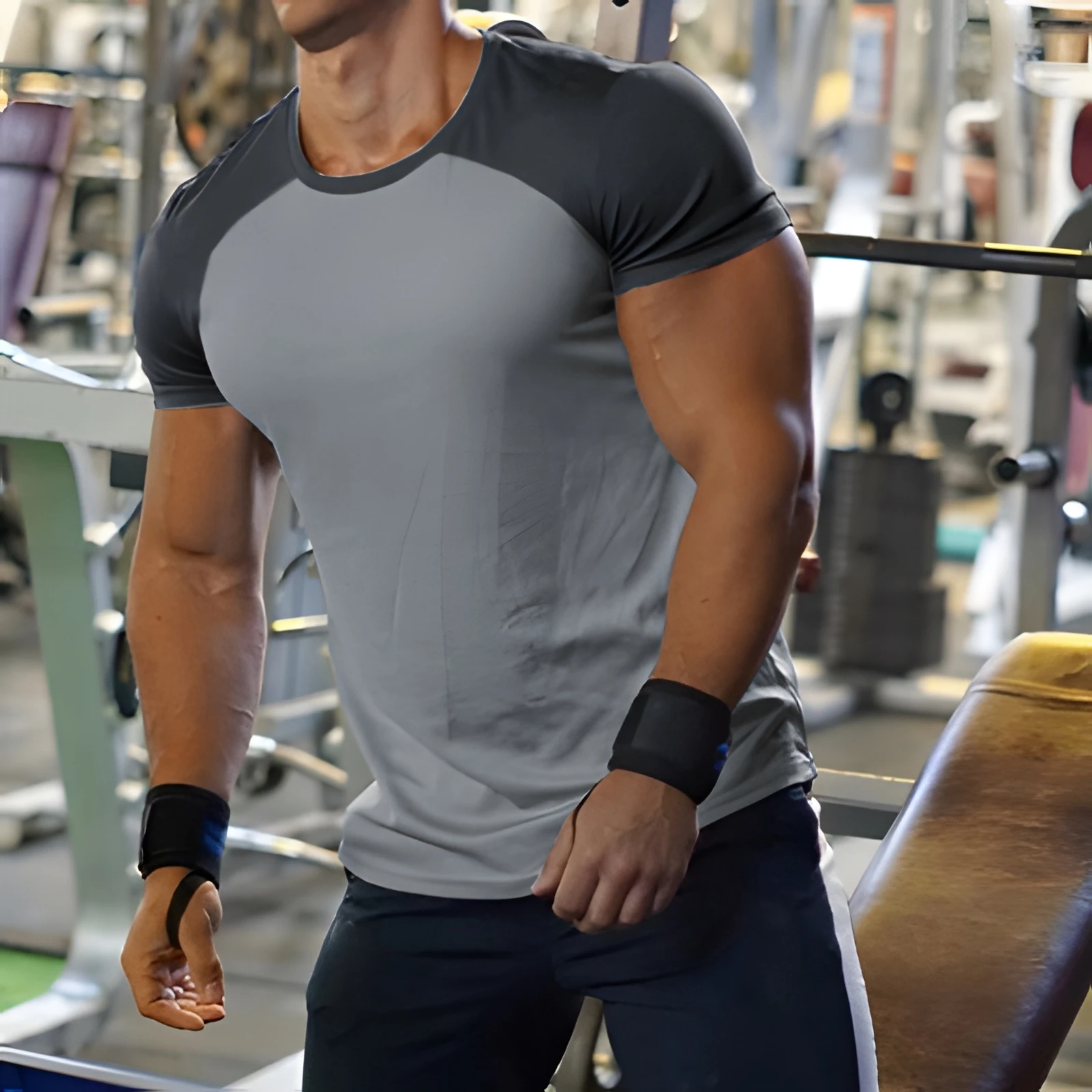 

Summer Gym Shirt Sport T Shirt Men Quick Dry Running Shirt Man Workout Tees Fitness Tops Oversized Short Sleeve T-shirt Clothes