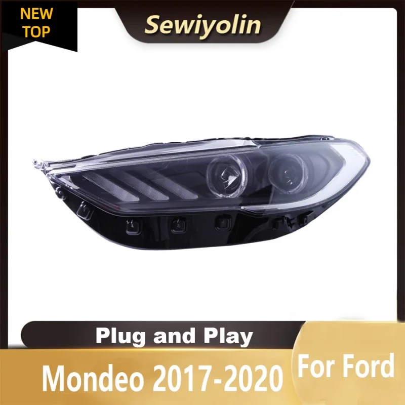 For Ford  Mondeo 2017-2020 Car LED Headlight Auto Head lamp Reverse Brake Fog Front lights DRL Plug and Play IP67 2pcs/Set