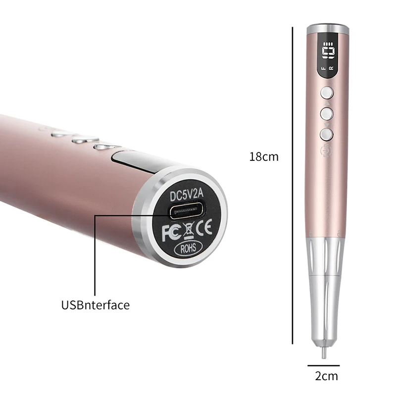 35000RPM Nail Drill Machine Rechargeable Nail File Nails Accessories Gel Nail Polish Sander Professional Tool Manicure Set 6