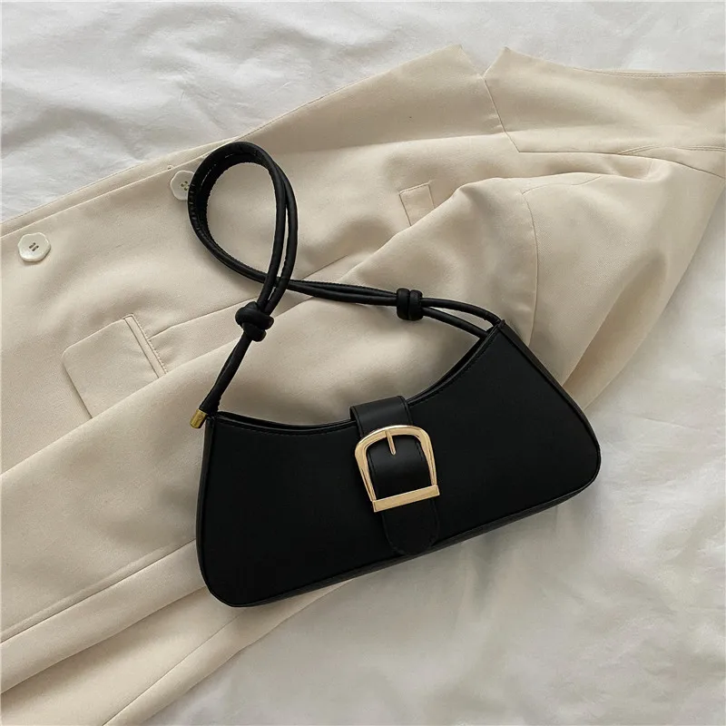 Women's Shoulder Bag Solid Color Popular Small Bag Trend Summer New Trendy Crossbody Bag Texture Shoulder Underarm Bag ﻿