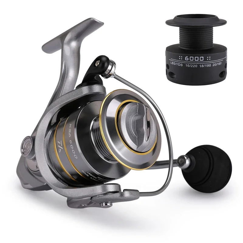 VWVIVIDWORLD Double Spool Supper Smoothly Fishing Reel Metal Arm Carp Spinning Reel Baitcasting Casting Reel