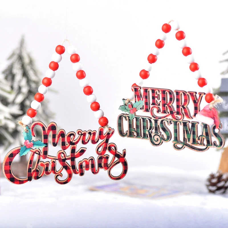 

Merry Christmas Ornaments Decorations Merry Christmas Sign Christmas Tree Wood Pendant