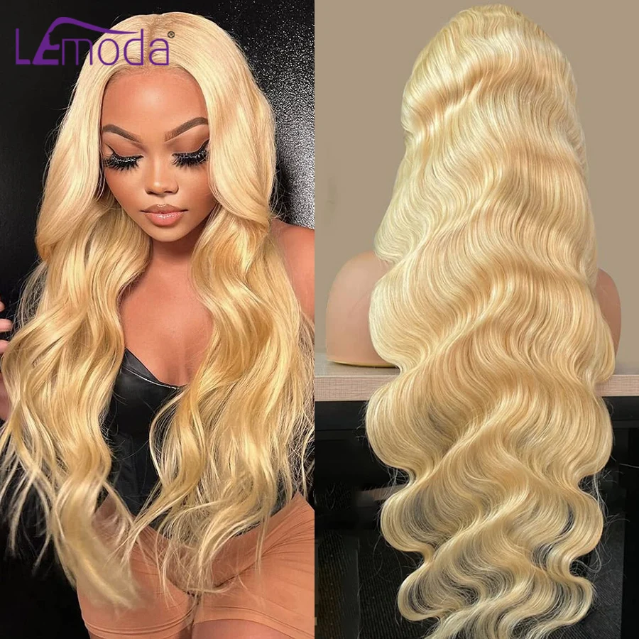 

Blonde Body Wave 613 HD Lace Frontal Wig 13x6 Human Hair Wigs For Women 10a Brazilian Pre Plucked Wig 180% Density 30 34 Inches