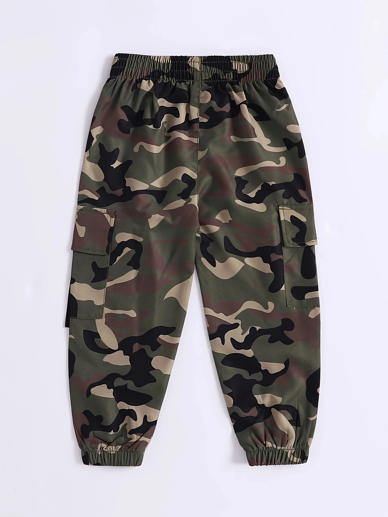 Boys' Casual Cargo Pants-Elastic Waistband, Multi-Pocket, Loose Fit, Perfect for Outdoor & Casual, Comfort Fit for Kids