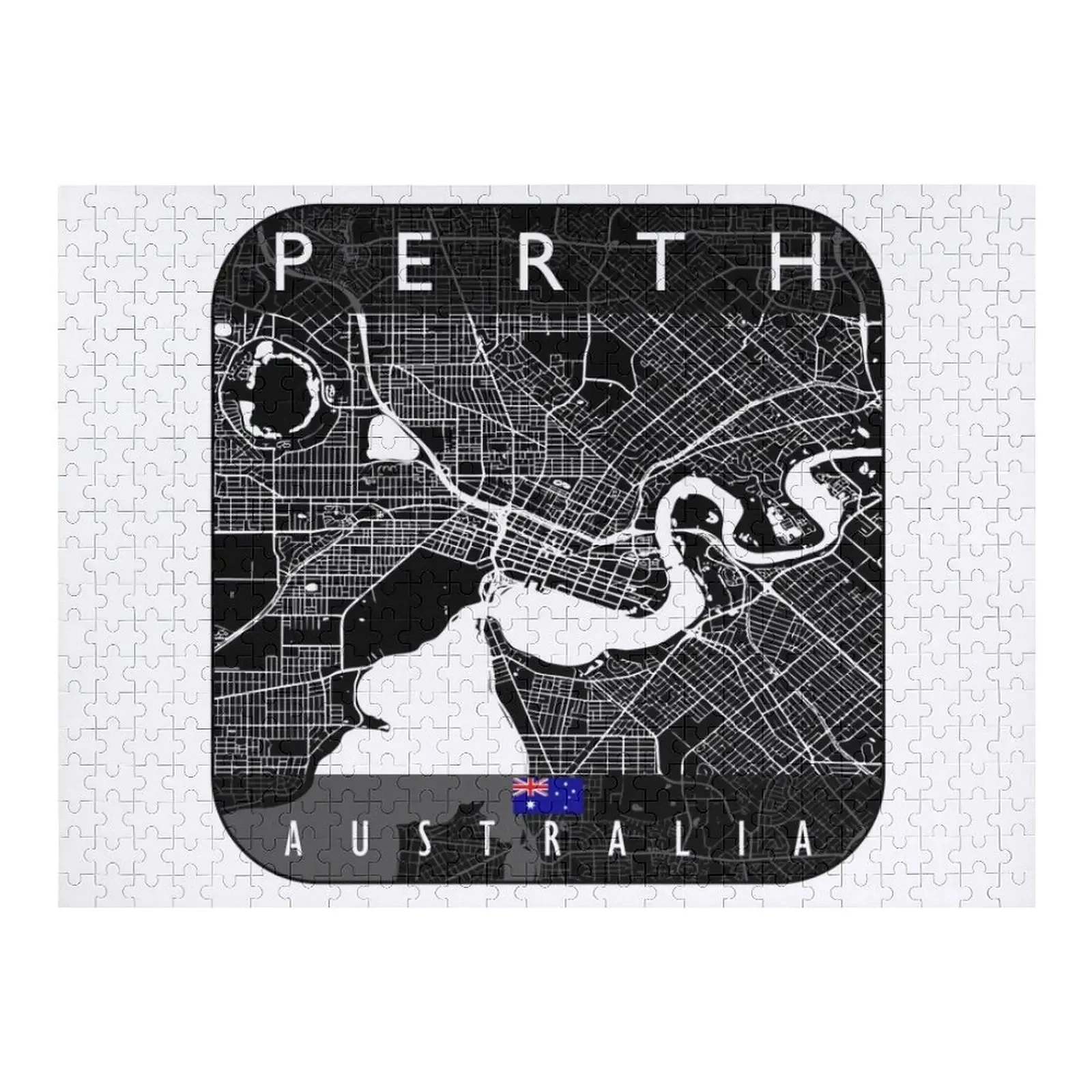 PERTH MAP AUSTRALIA Jigsaw Puzzle Custom Gifts Customized Picture Custom Wooden Name Custom Name Child Toy Puzzle perth time jigsaw puzzle personalized wooden name custom child gift jigsaw custom custom child puzzle