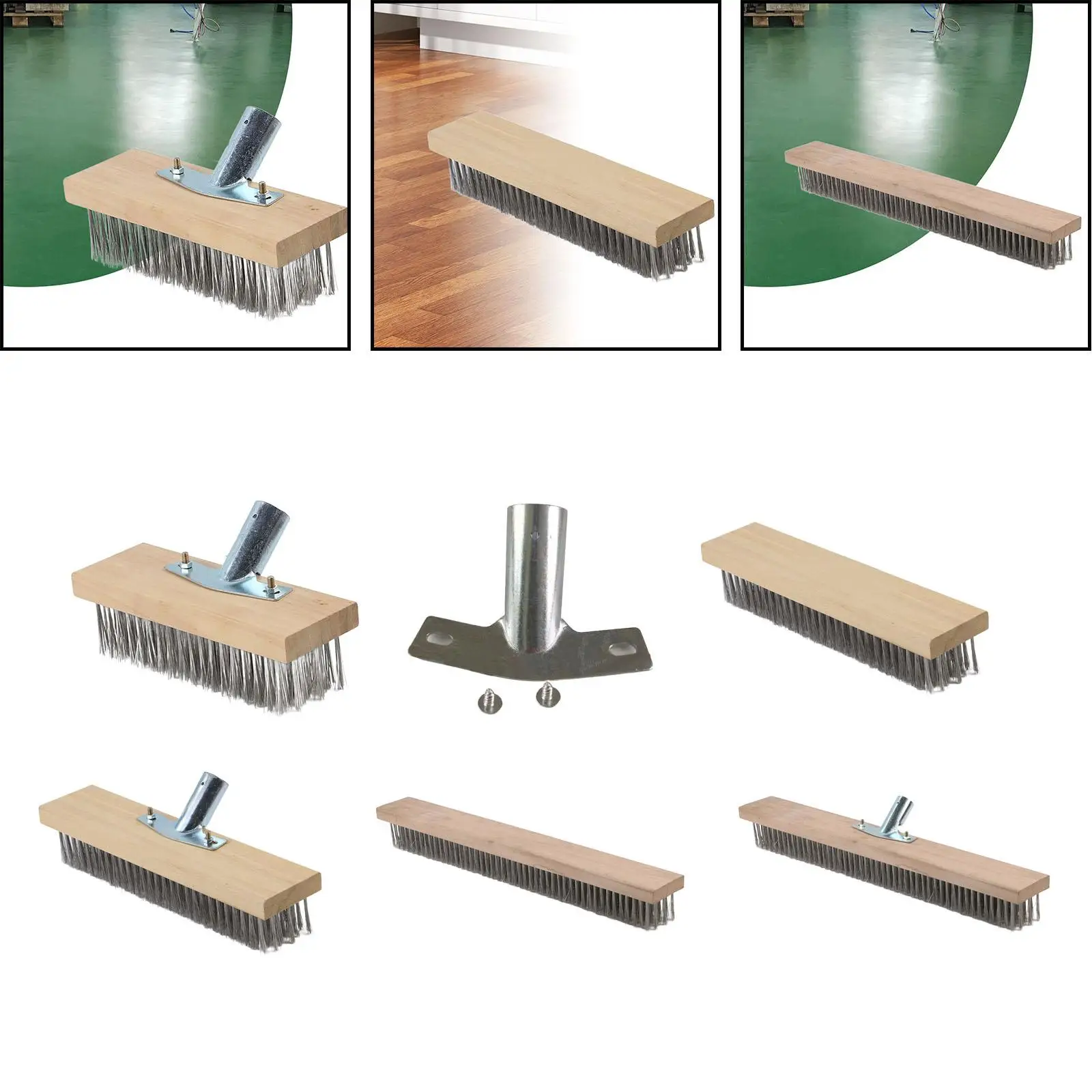 Wire Broom, Wire Deck Brush, Removes Wire Scratches, Cleaning Brushes, Metal
