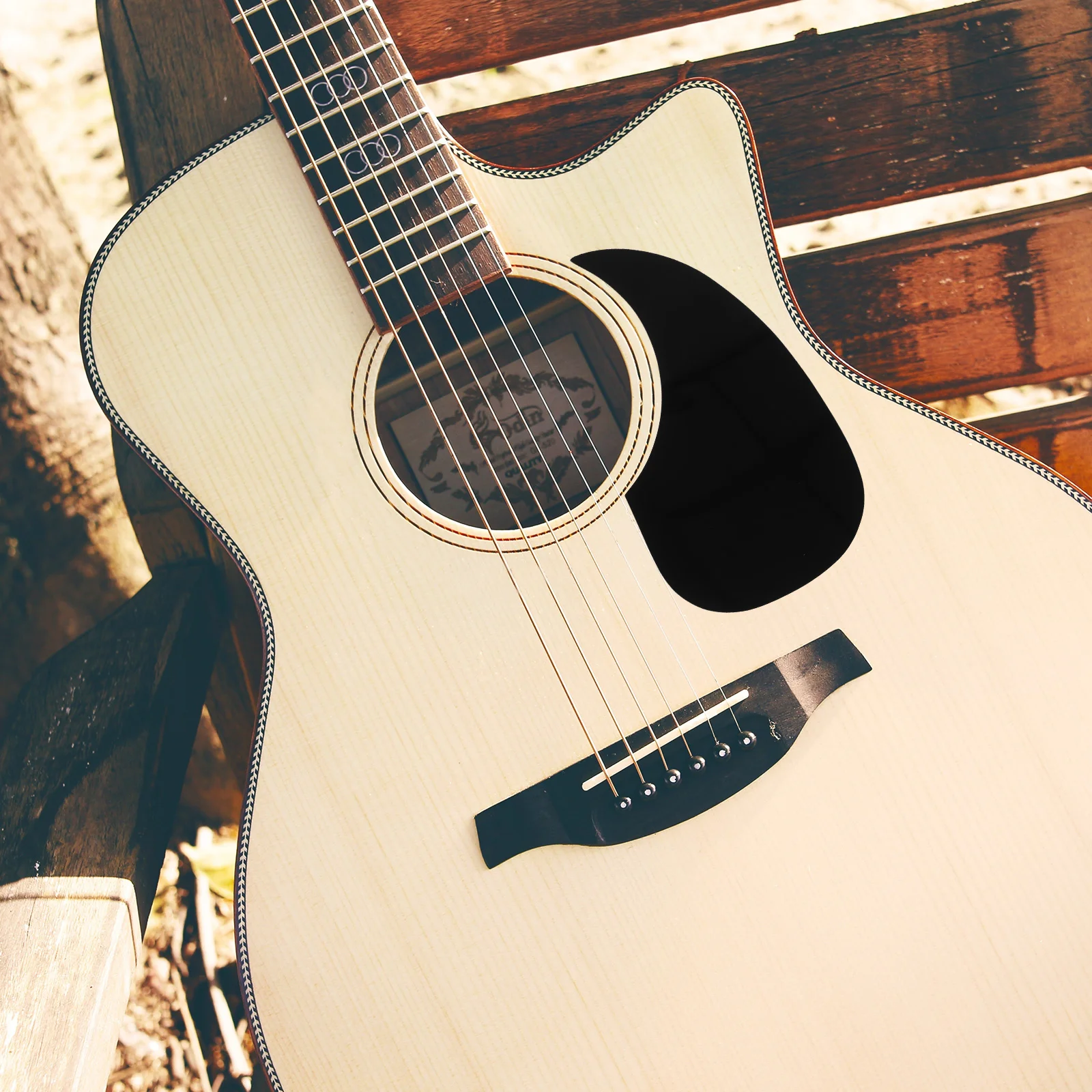 Waterdrop Style Acoustic Guitar Self Adhesive Pickguard Pick Guard in Black Color for Guitar Surface Protection guitar pickguard