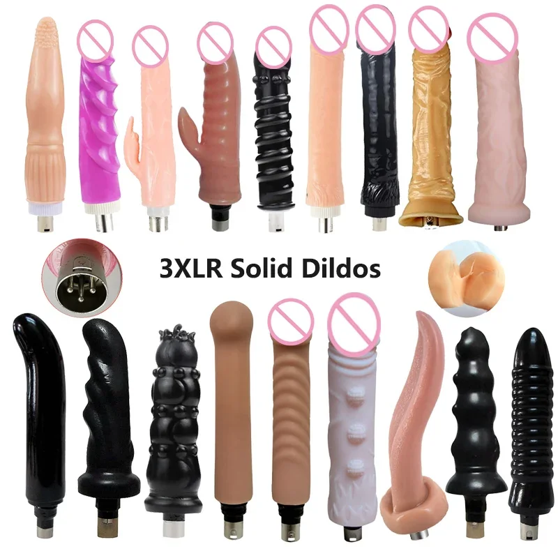 Automatic Sex Machine 3XLR Dildos Attachments Sex Toys for Women Flexible G Spot Pleasure Toys Love Machine Accessories