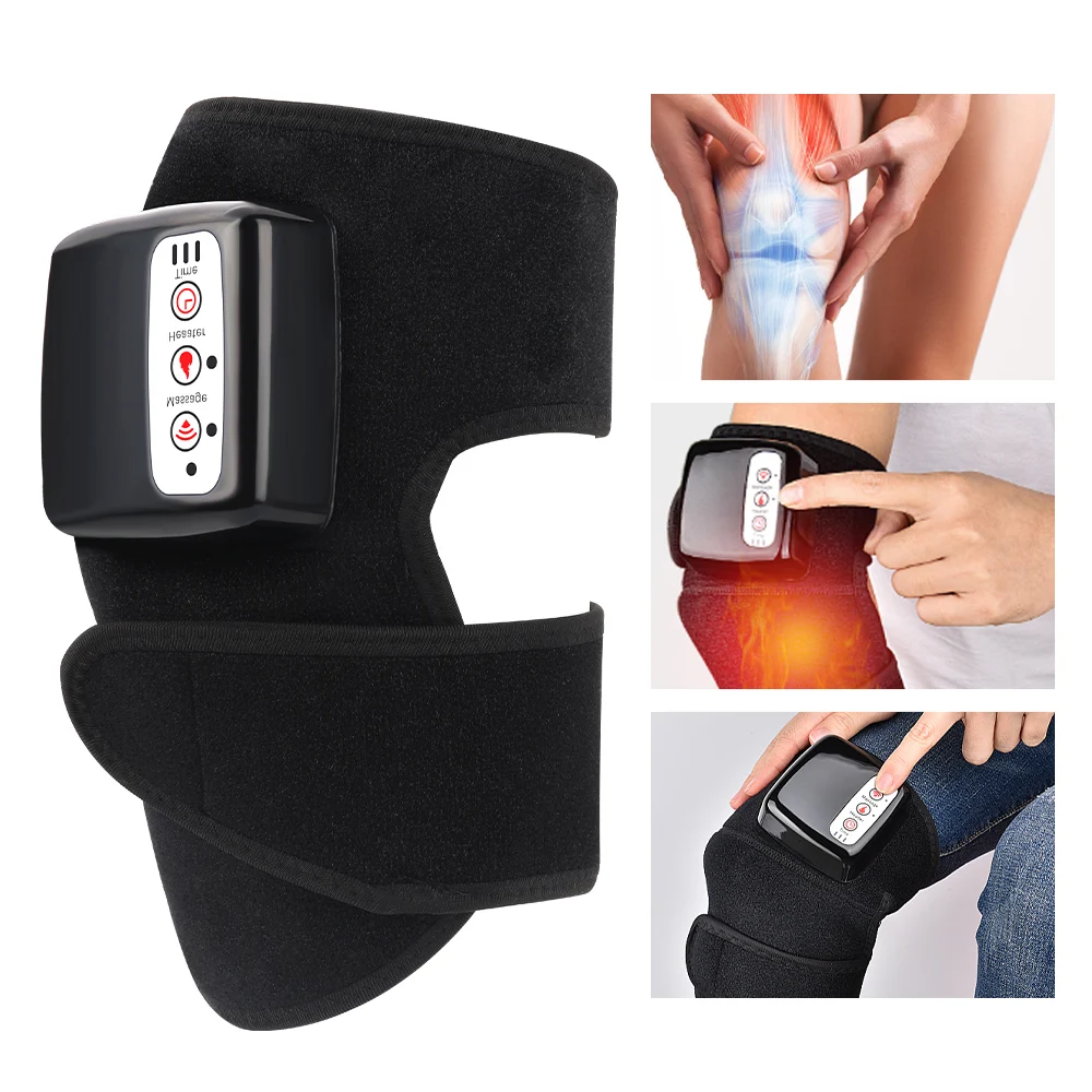 Electric Heating Knee Massager Far Infrared Joint Brace Support Vibrador Back Shoulder Massage Knee Pain Relief Massageador tj km014 oa knee padding brace knee joint support adjustable hinged knee braces