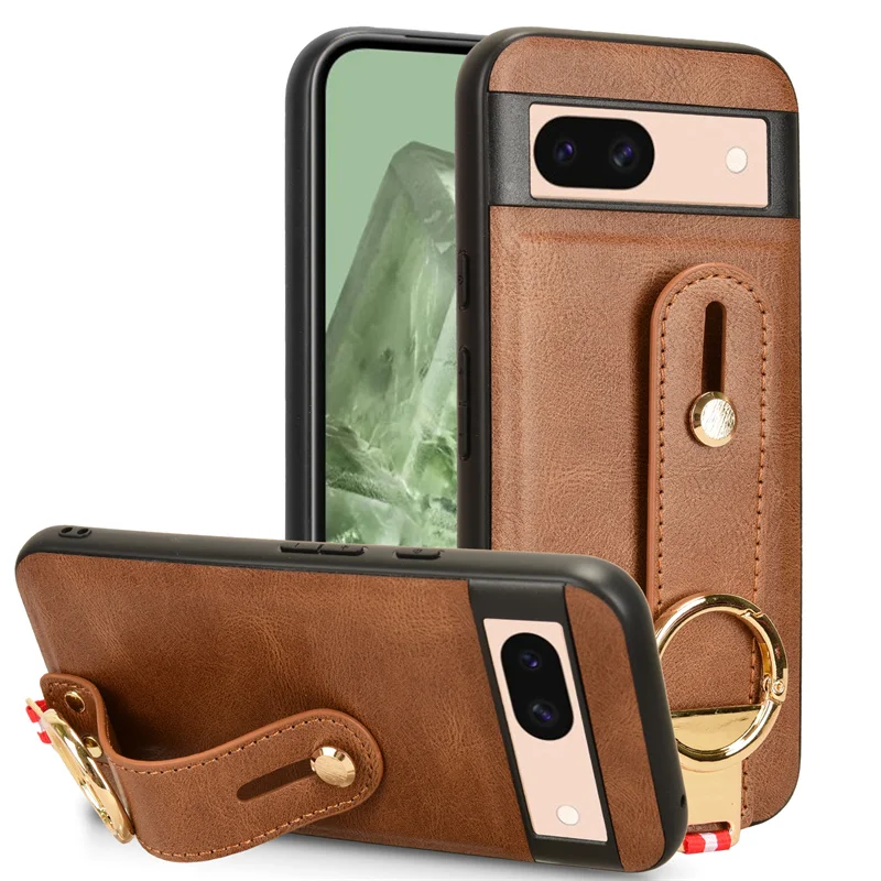 Luxury Leather Wristband Stand Case with Ring Opener