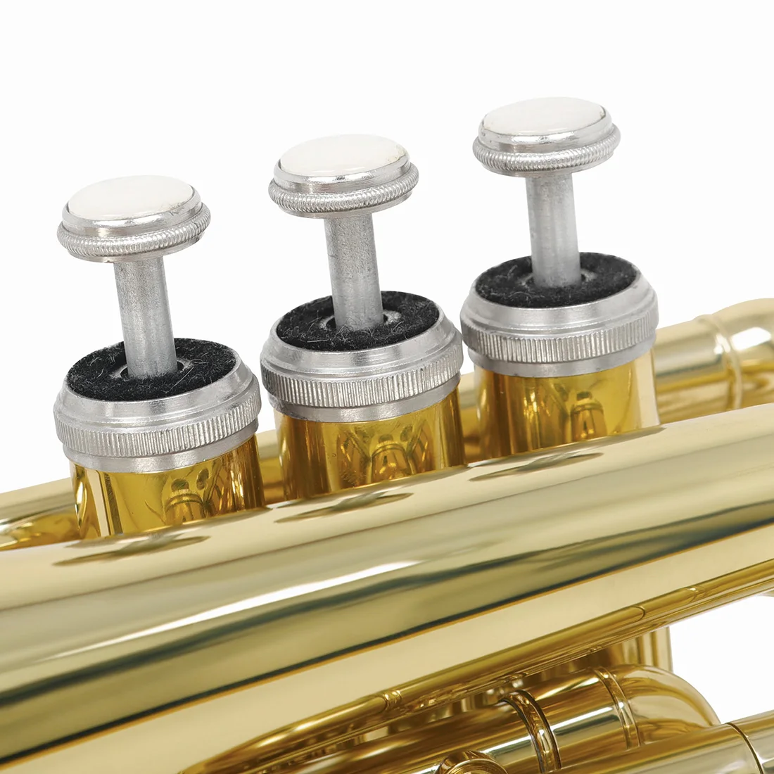 SHUFFLE Mini Pocket Trumpet Bb Tune Brass Body Cornet Brass Instruments with Case Strap Glove Wipe Cloth Mouthpiece Brush Rope