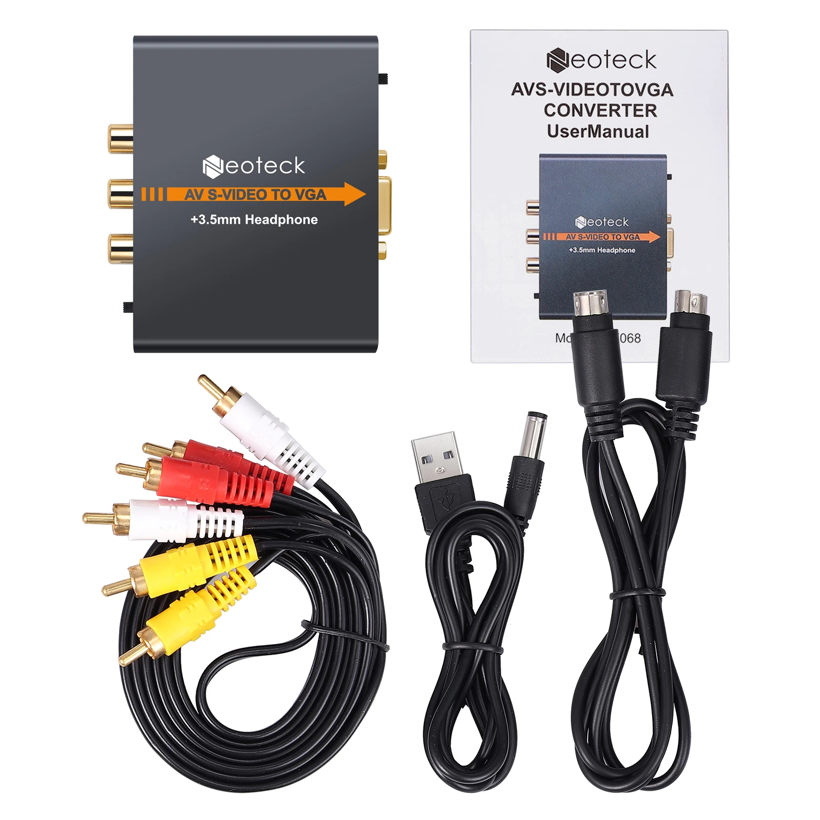 Neoteck-1080P 3RCA AV CVBS Ʈ S--VGA  , Ϸ 720P/ 1080P, PS2 PS3 pc 3.5mm   