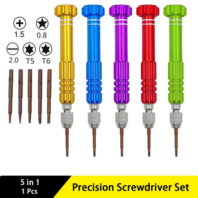 Jeu de tournevis de précision multifonctionnel 5 en 1, 1 pièce, avec Mini tournevis  porte-clés, pour la réparation de nombreuses bonnes pièces - AliExpress