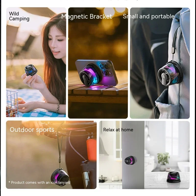 EDIFIER G100 무선 블루투스 스피커, 마그네틱 휴대용 소형 고사운드 컴퓨터, RGB 조명 스피커, 가정용 데스크탑 노트북