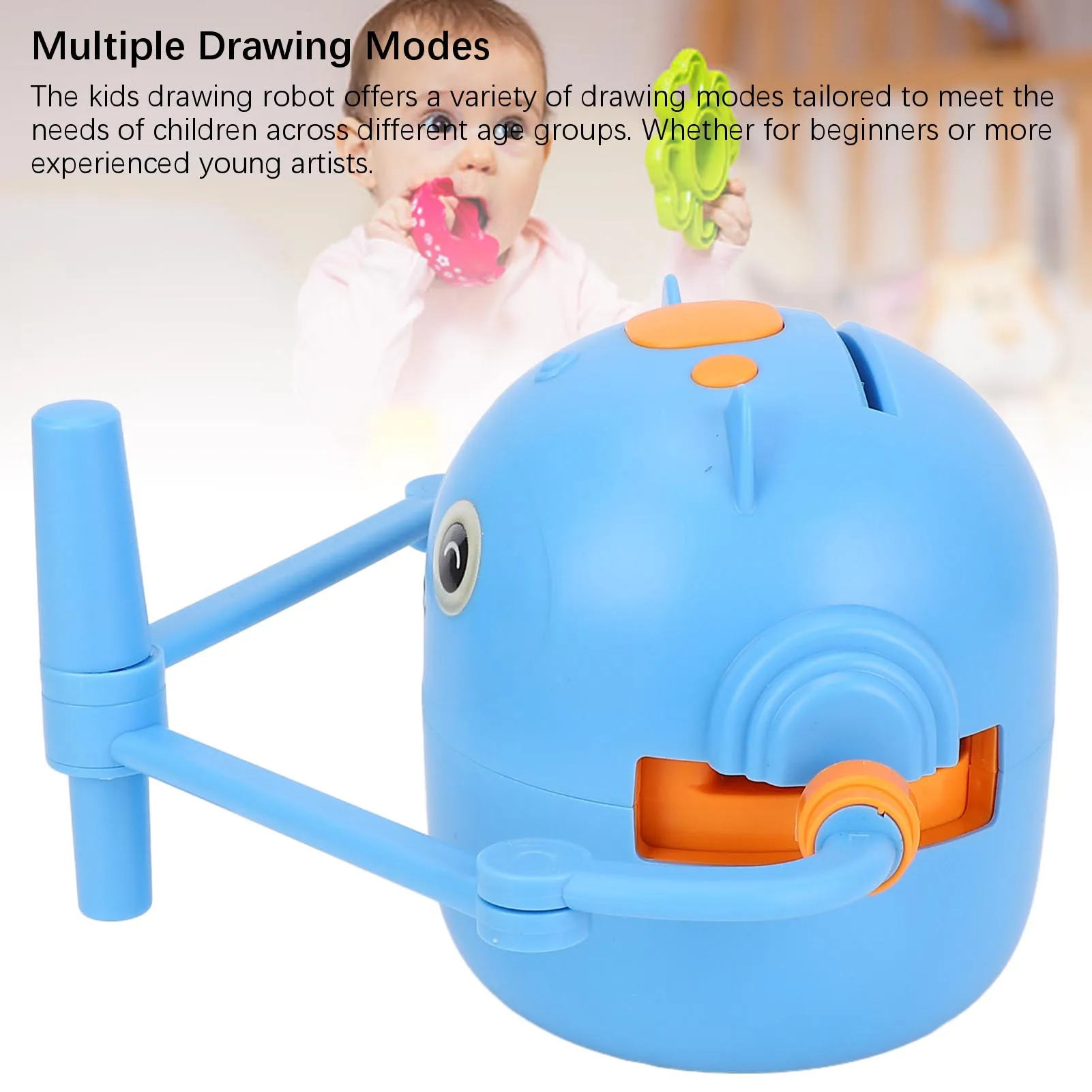 Robot Educativo Interattivo per Disegno e Pittura per Bambini, Giocattolo per l'Educazione Precoce con 100 Carte, Robot Pittore Automatico - immagine 4