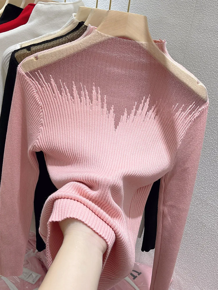 Anastasia® | Trendy pink loose button-down sweater