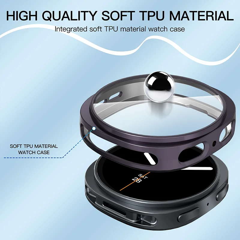 Full Coverage Protective Bumper Case - Soft TPU Watch Cover Accessory