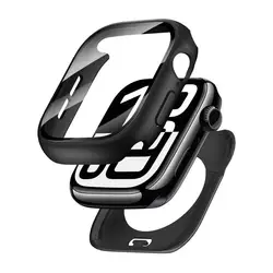 Universal 360° Waterproof Smartwatch Case with Tempered Glass Protection for S11 or S10 46mm (Black)