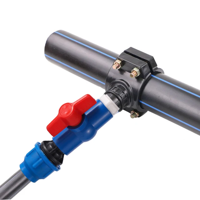 75 Mm*3/4 "Női Nyeregcsatlakozó Pe Fő Csőjavító Csatlakozás Elterelő Szelepkészlet Üvegházhatású Mezőgazdasági Kertészeti Szerelvények