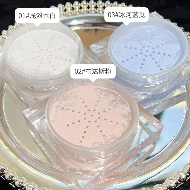 2023 Loose Powder Oil Control Cosmetics Concealer Brighten Luxury Face Powder Woman Girl Beauty Natural Make Up Natural Makeup