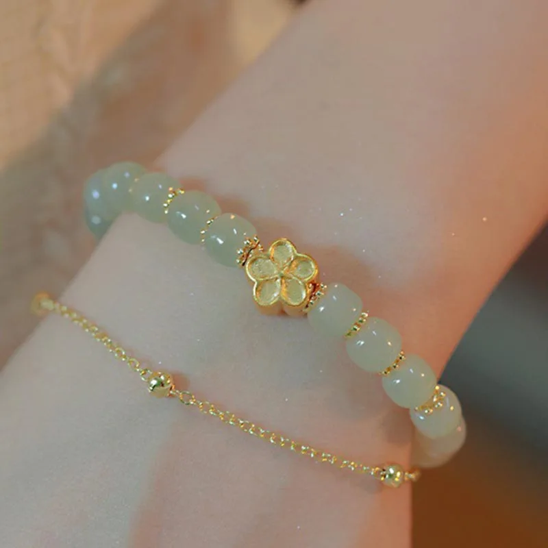 쥬얼리세트 Lucky Hetian Jade Antique Bracelet Creative All-Match Auspicious Cute Female Temperamental Fashion Gifts Femme 쥬얼리세트 Lucky Hetian Jade Antique Bracelet Creative All-Match Auspicious Cute Female Temperamental Fashion Gifts Femme