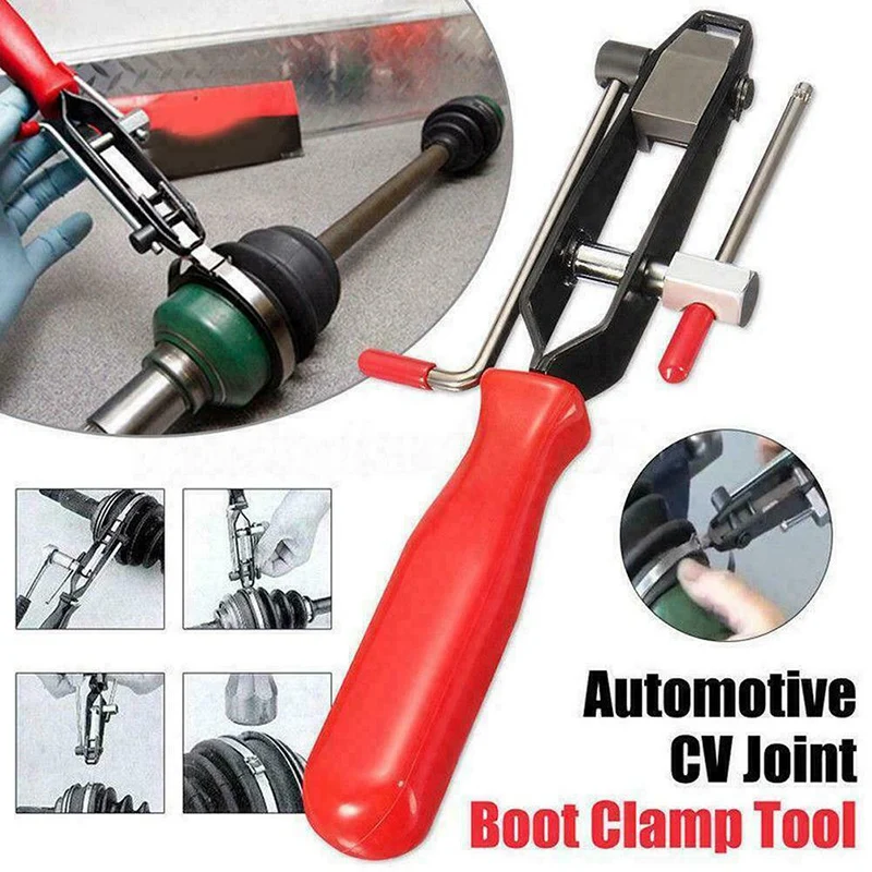 CV Boot Clamp ATV Auto CV Joint Banding Boot Axle Clamp Tool w/ 20PCS CV Half Shaft Boot Band Buckle Clamps Repair Install Tools