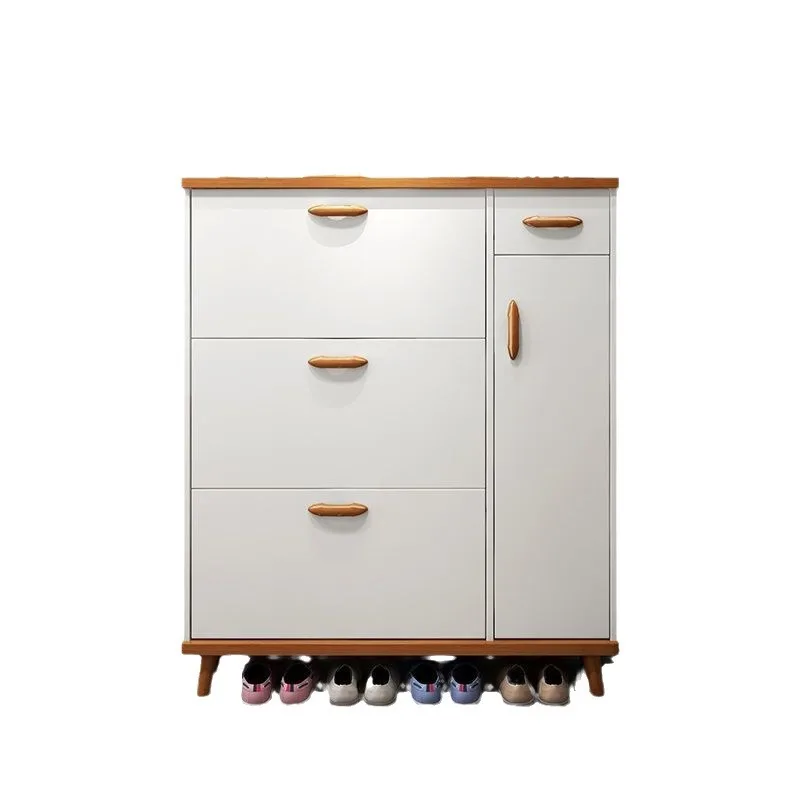 

Хранение шкафов для обуви из массива дерева у стены у входа в дом