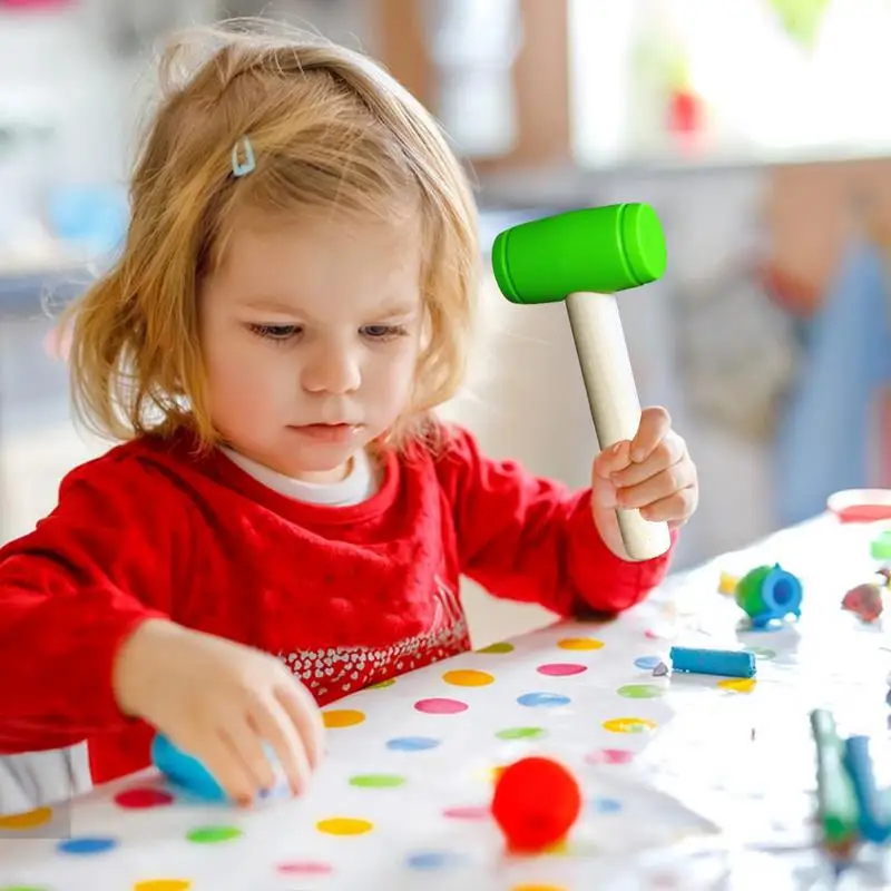 Kids Hammer Toy Educational Simulation Mallet Toy Realistic Maintenance Tools Portable Pretend Hammer for Enhances Fine Motor