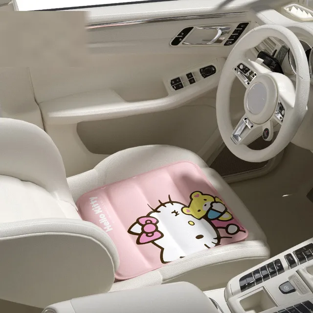 Kawaii Sanriod Anime Kt Cat Car Seat Cushion: The Perfect Cartoon Car Accessory