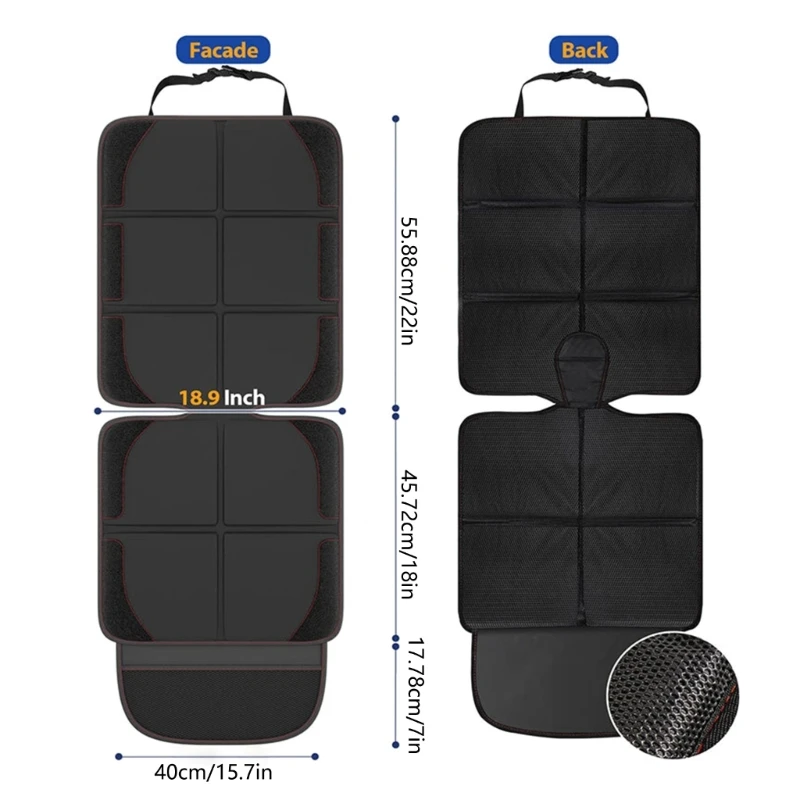 Car Protectors for Booster Waterproof ProtectorMat Large Auto Cover with Storage Pocket for Child Safety