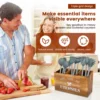 Wooden Cutlery Holder 3 Compartment Tableware Drainboard Spoon Storage Kitchen Utensil Caddy Organizer Kitchen Silverware Holder 3