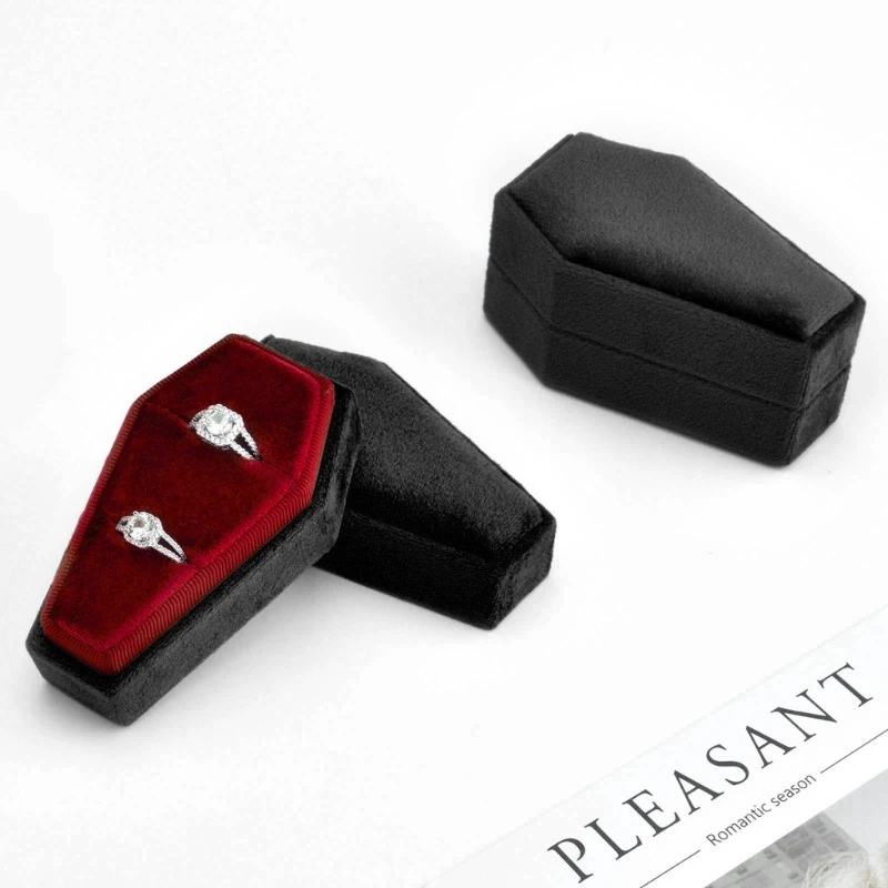 Giftop Grande Boîte à Bagues En Velours Pliable