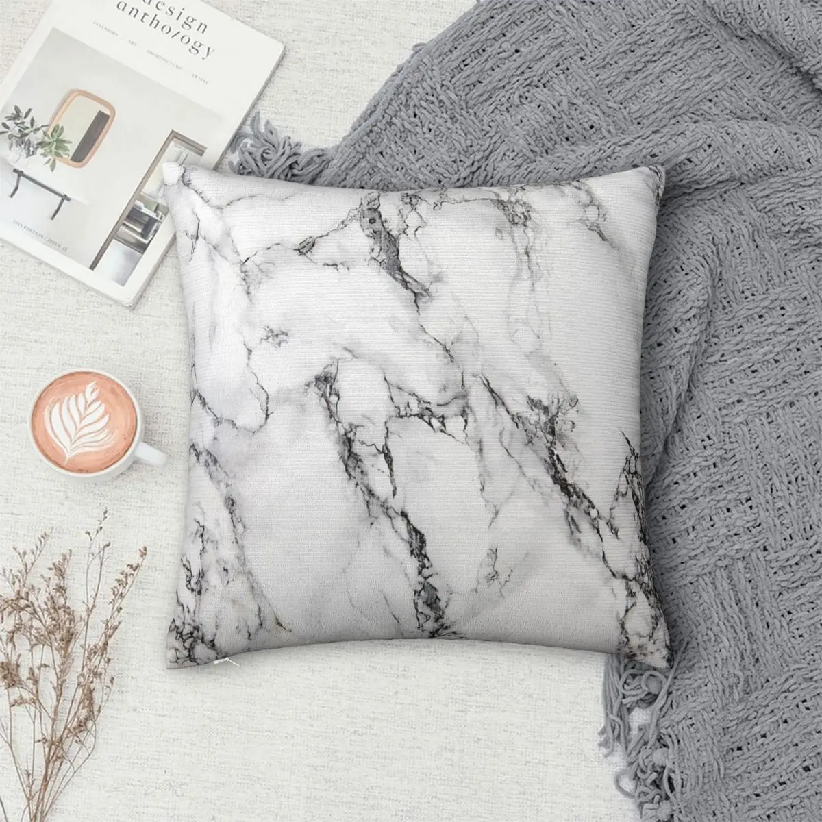 

Marble Pillowcase Polyester Pillow Cover Cushion Comfort Throw Pillow Sofa Decorative Cushions Used for Home Bedroom Living Room