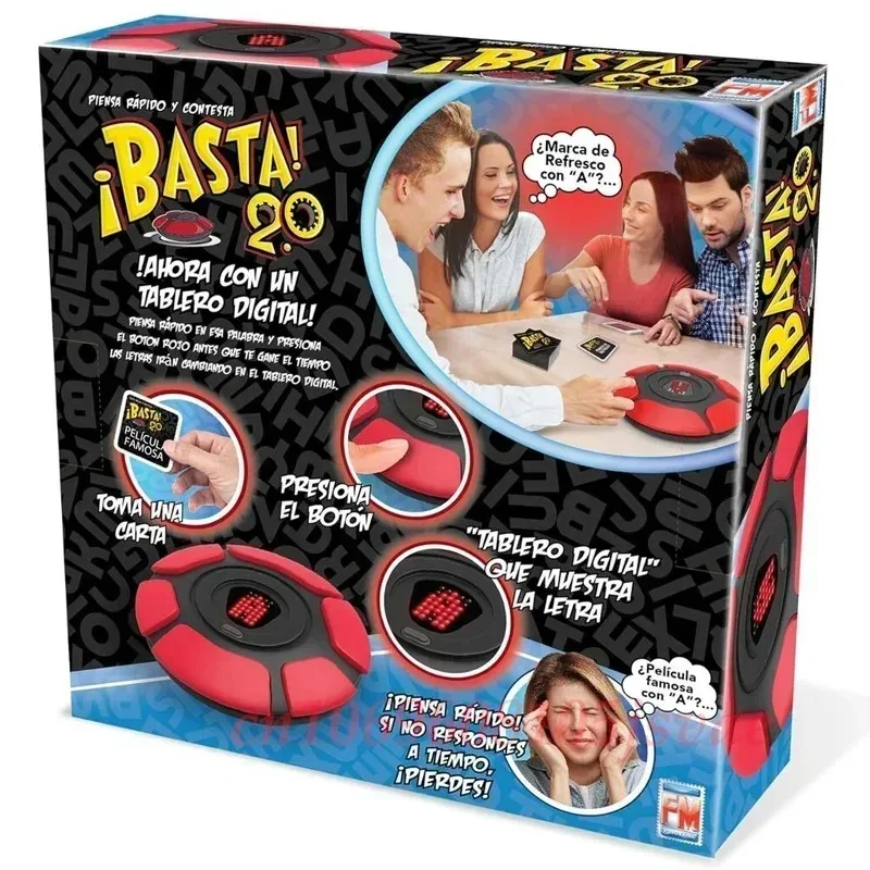 Popular Basta 2.0 Spanish English Word Board Game Electronic Button Number Display Quick Thinking Letter Pressing Travel Game Gi 3