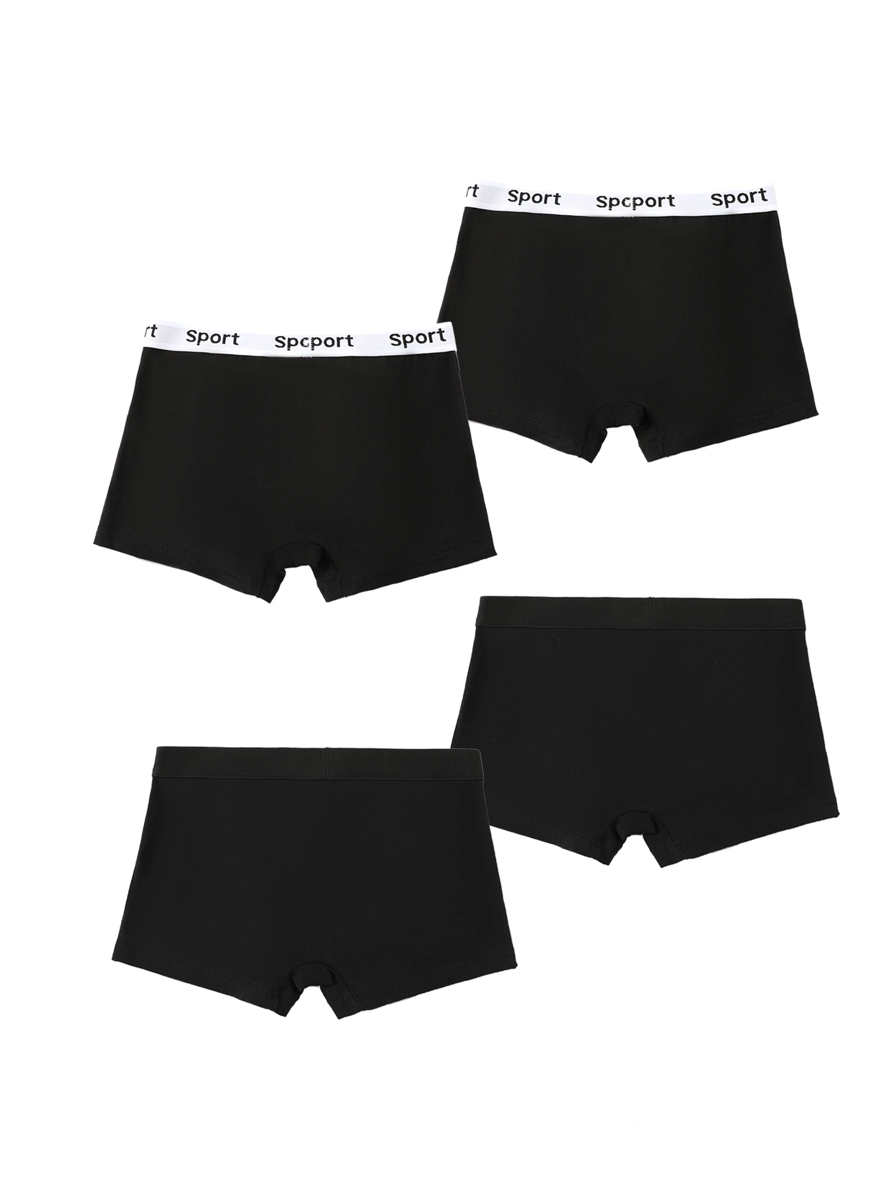 Boys Solid Color Boxers 4pcs boys boxers boys underwear children underwear