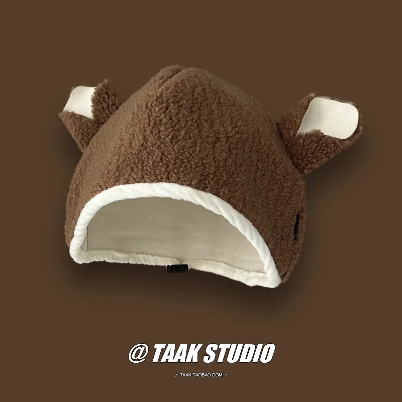 

Японская Милая женская шапка Y2K, осенне-зимняя теплая Шапка-бини в стиле K-POP для лыж