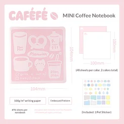Charming Mini Notebook Planner with Soft PU Cover & Stylish Two - Tone Pages (Pink)