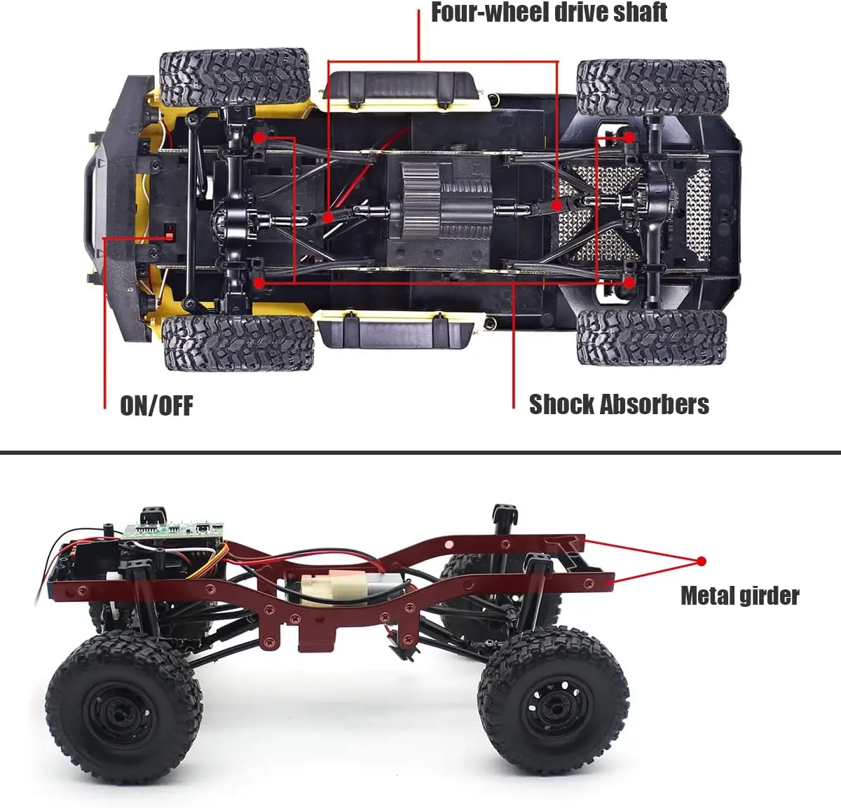 C24-1 C14 C24 RC 자동차 크롤러 1/16 스케일 4WD 오프로드 RC 트럭 등반 속도 모델 완구 스로틀 및 스티어링 2.4Ghz RC 트럭