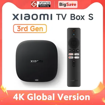 Global Version Xiaomi TV Box S 3rd Gen – 4K Ultra HD Google TV, Bluetooth 5.2, WiFi6, 32GB ROM, Smart Media Player with Google Assistant 1