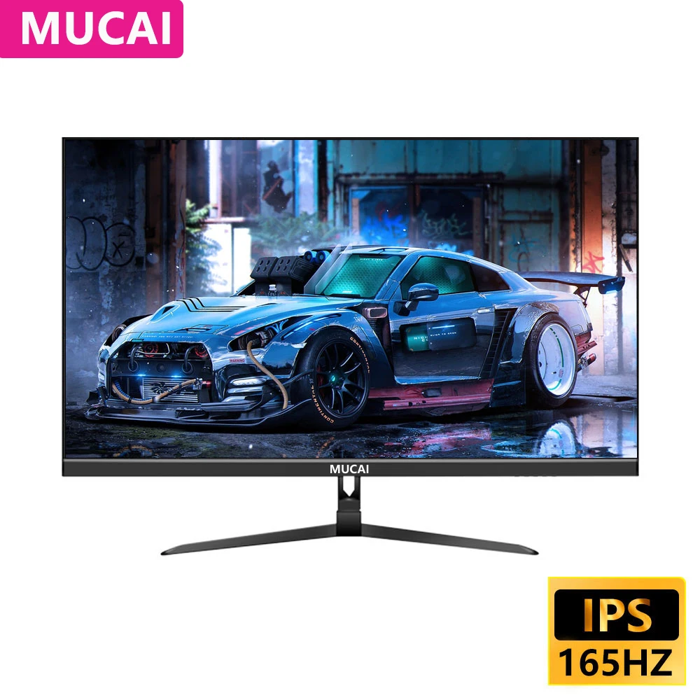 

MUCAI 32 Inch Monitor 144Hz Gaming 2K Computer 165Hz Display QHD 1440P Light Screen Power Por HDMI-compatible DP 2560*1440