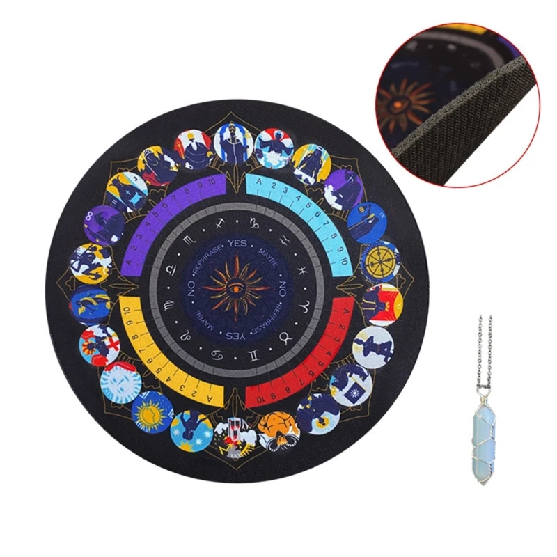 

Коврик для маятников астрологии круглой формы, коврик для мыши, противоскользящий резиновый коврик Таро