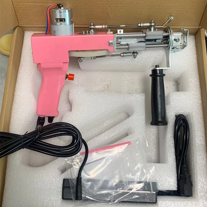 Tufting Gun 2 in 1 Cut Pile Loop Rug Machine Starter Kit Electric Carpet Weaving Flocking | Дом и сад