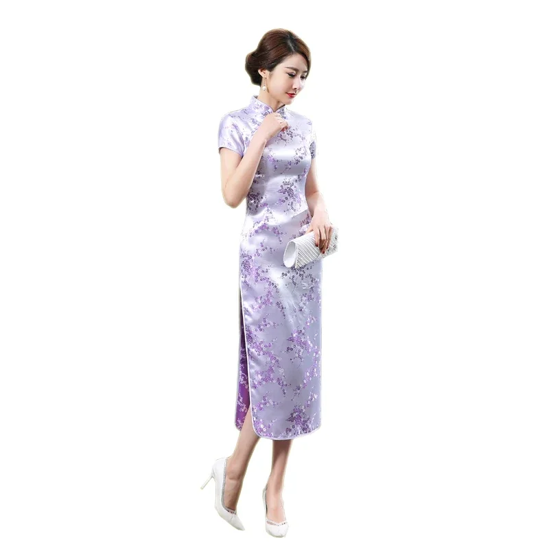 Chinese Traditional Dress Women Cheap and Big size Long Slim Cheongsam Qipao 6XL Red Bride Wedding Dress Formal chinese dress