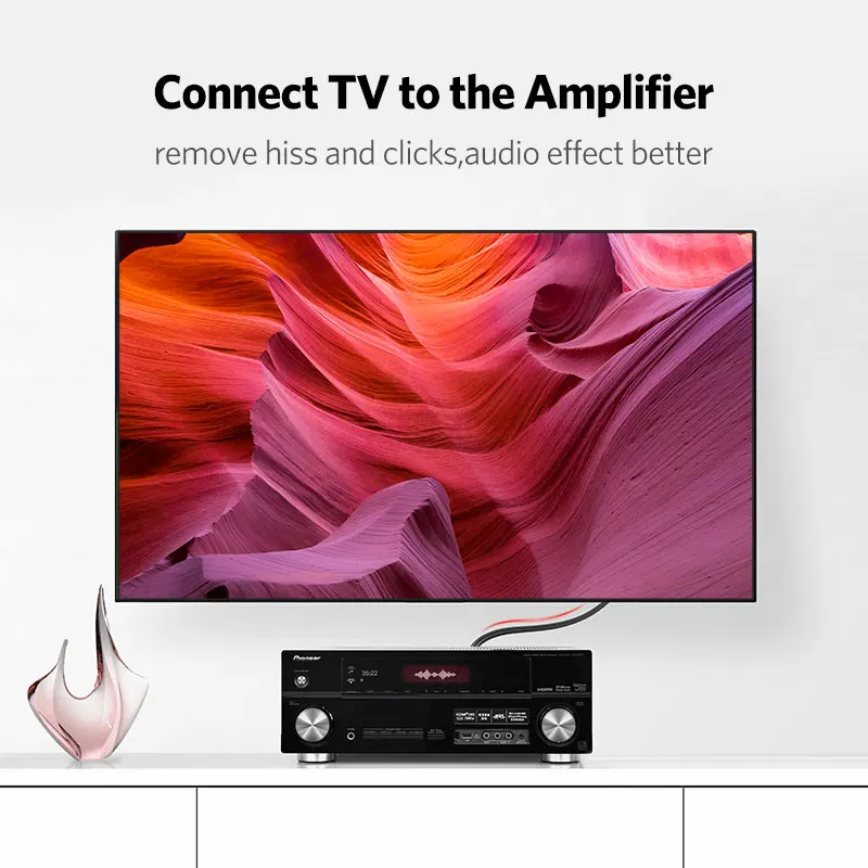 Ugreen-Aux ̺ 2 RCA 2RCA Hi-Fi ׷ ̾ 2m 6.5ft, Ȩ þ HDTV  100/50 ǽ  ̺,  