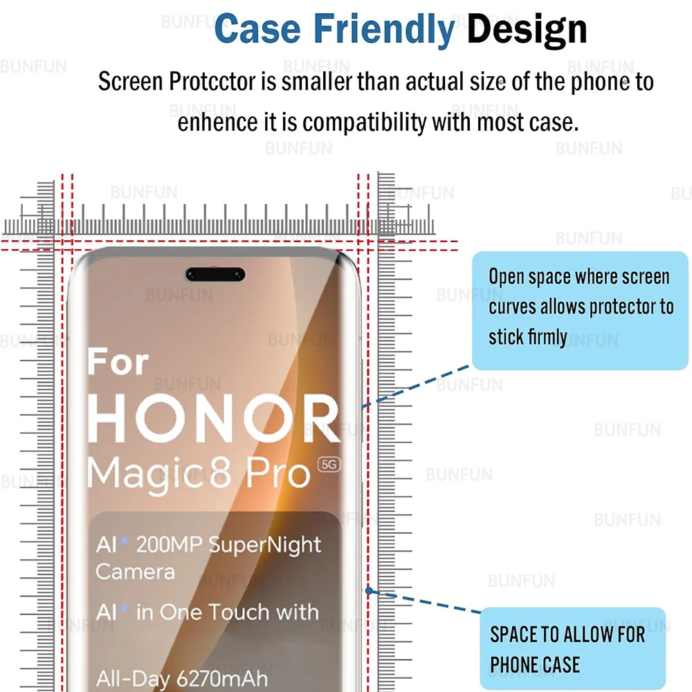 High-Quality Curved Tempered Glass Screen Protector - Pack of 2