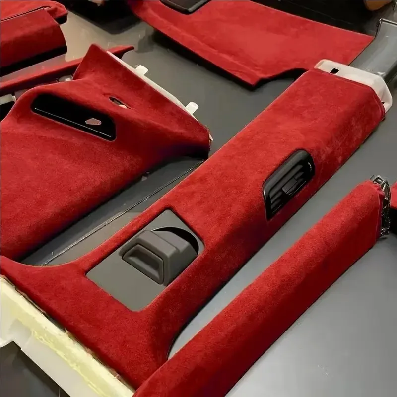 스웨이드 자가 접착 패치, 자동차 내부 개조 도어 패널 작업대 DIY 용품용 자가 접착 스웨이드 천